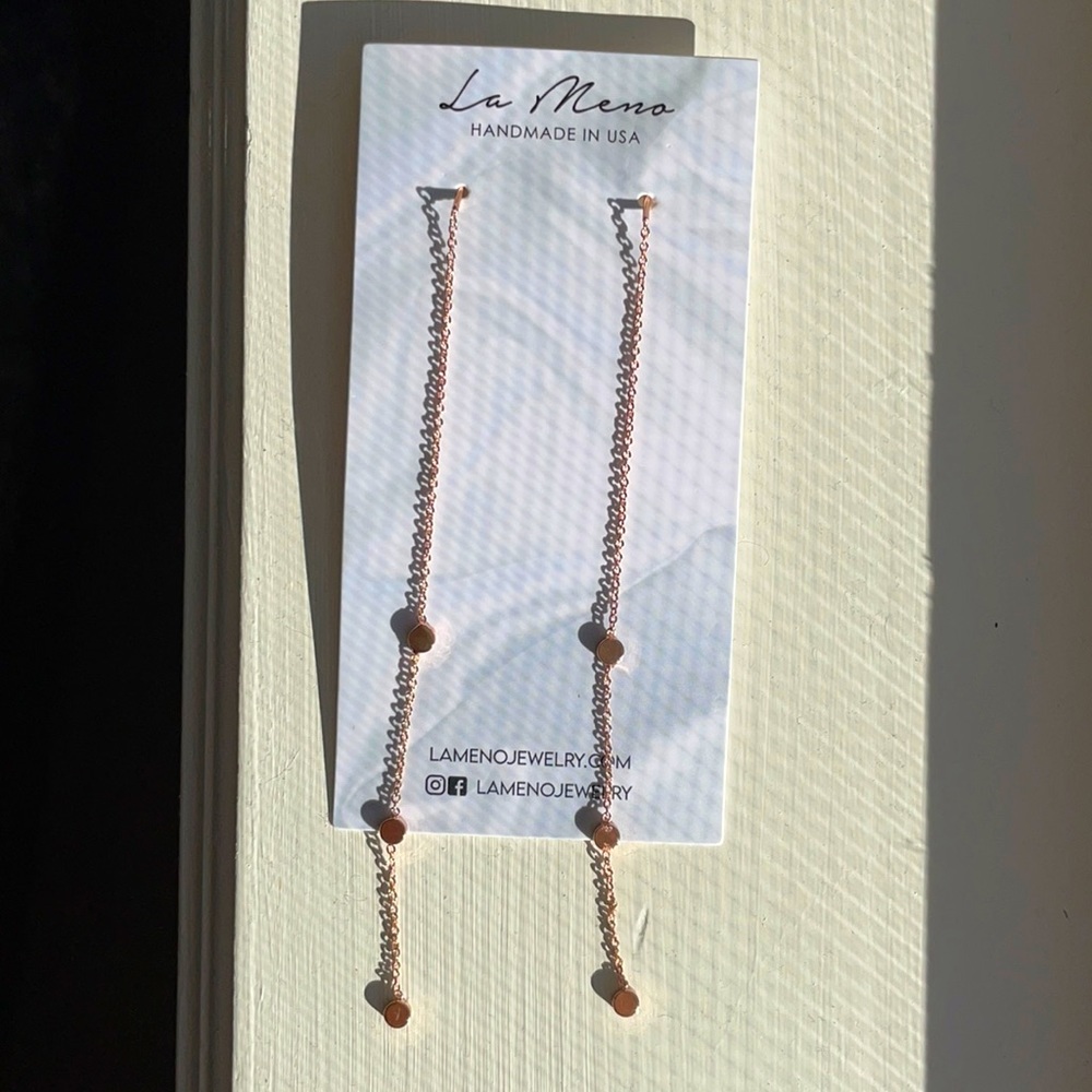 La Meno rose gold earrings